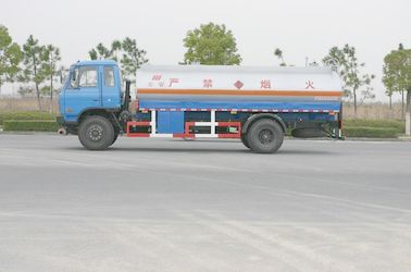 Fuel Oil Tank Truck 12600L , Dongfeng Chassis Transport Fuel Tanker Truck 4x2